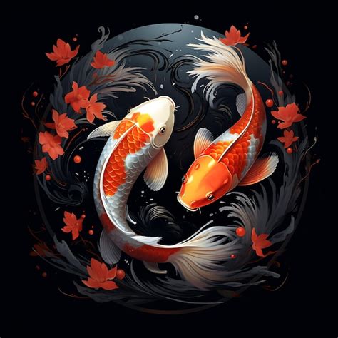 yin and yang koi fish|Koi Fish Meet Yin and Yang: A Cultural and Symbolic Exploration.